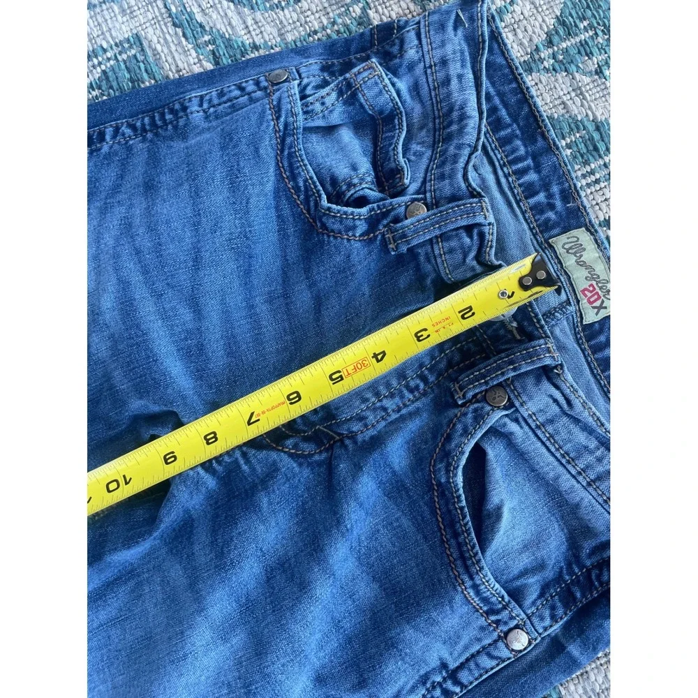 Wrangler 20X Mens Slim Straight Leg Medium Wash Blue Jeans‎ 25x34 1044MWXDN